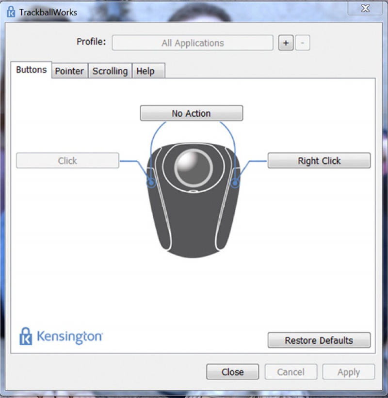 Trackball KENSINGTON Orbit®, bezprzewodowy, czarny