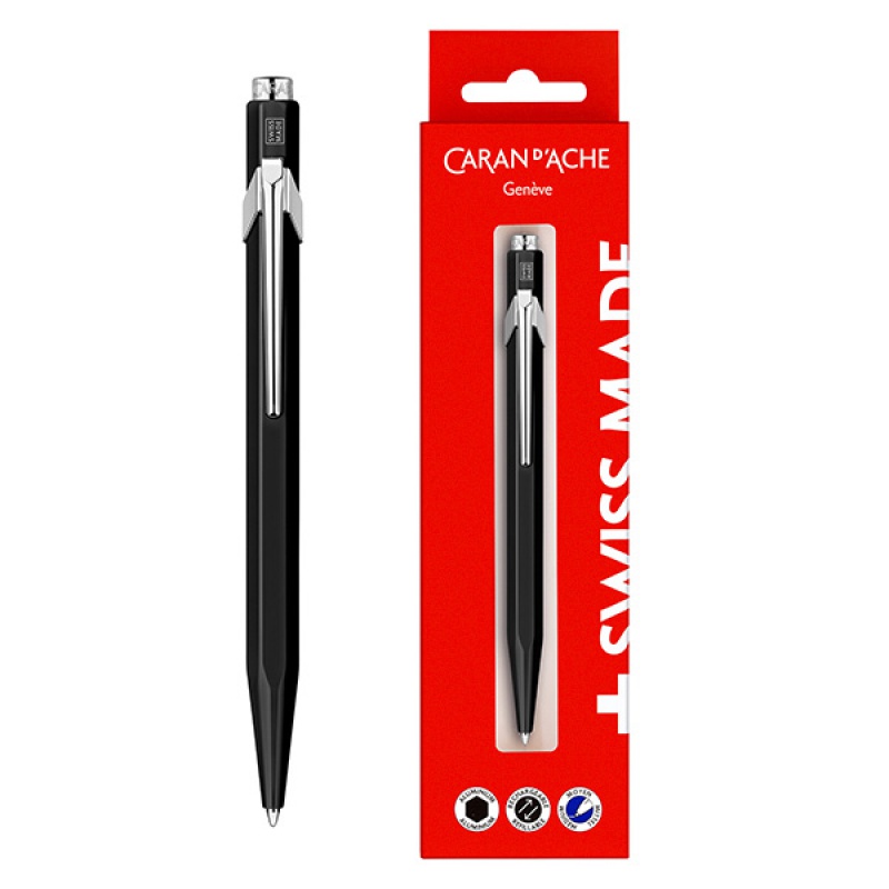 Długopis CARAN D’ACHE 849 Gift Box Black, czarny - zdjęcie (2