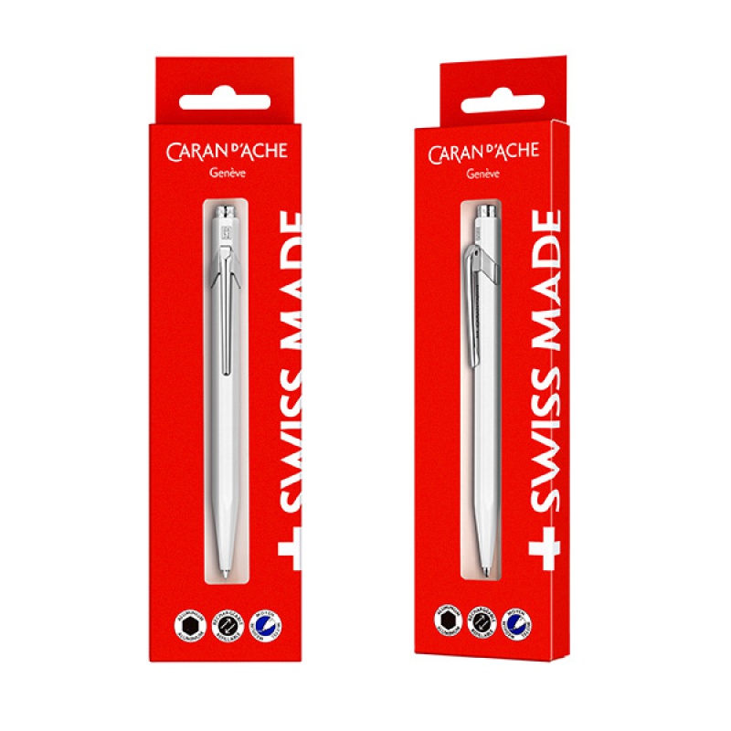 Długopis CARAN D’ACHE 849 Gift Box White, biały