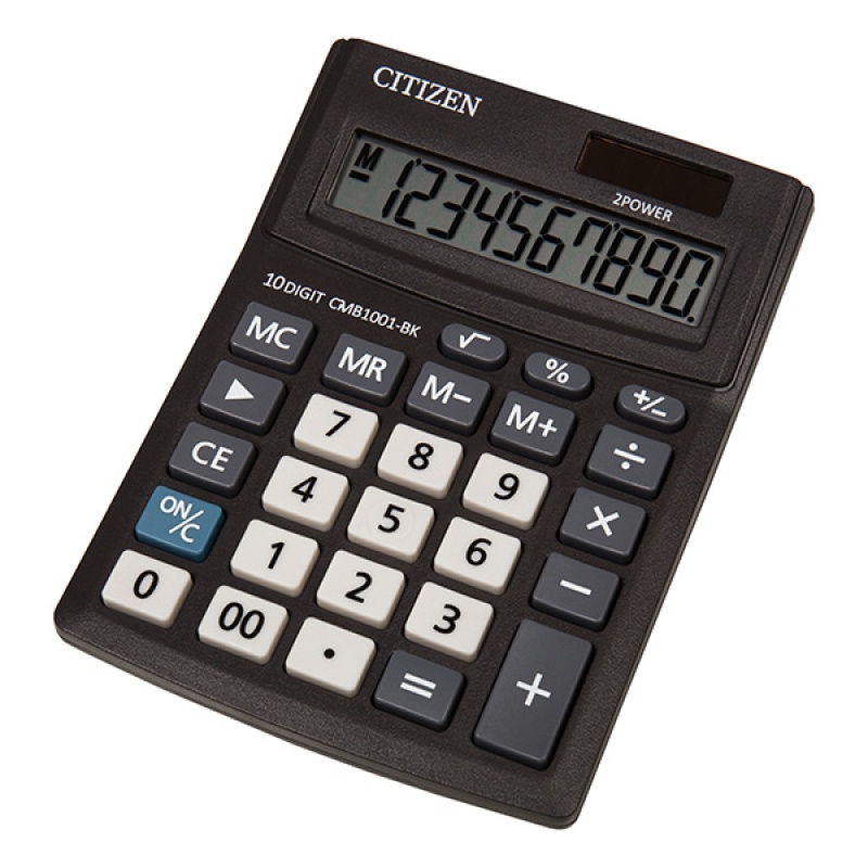 Kalkulator biurowy CITIZEN CMB1001-BK Business Line, 10-cyfrowy, 137x102mm, czarny - zdjęcie (2
