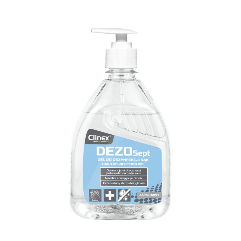 Żel do dezynfekcji rąk CLINEX Dezosept 500ml, wirusobójczy