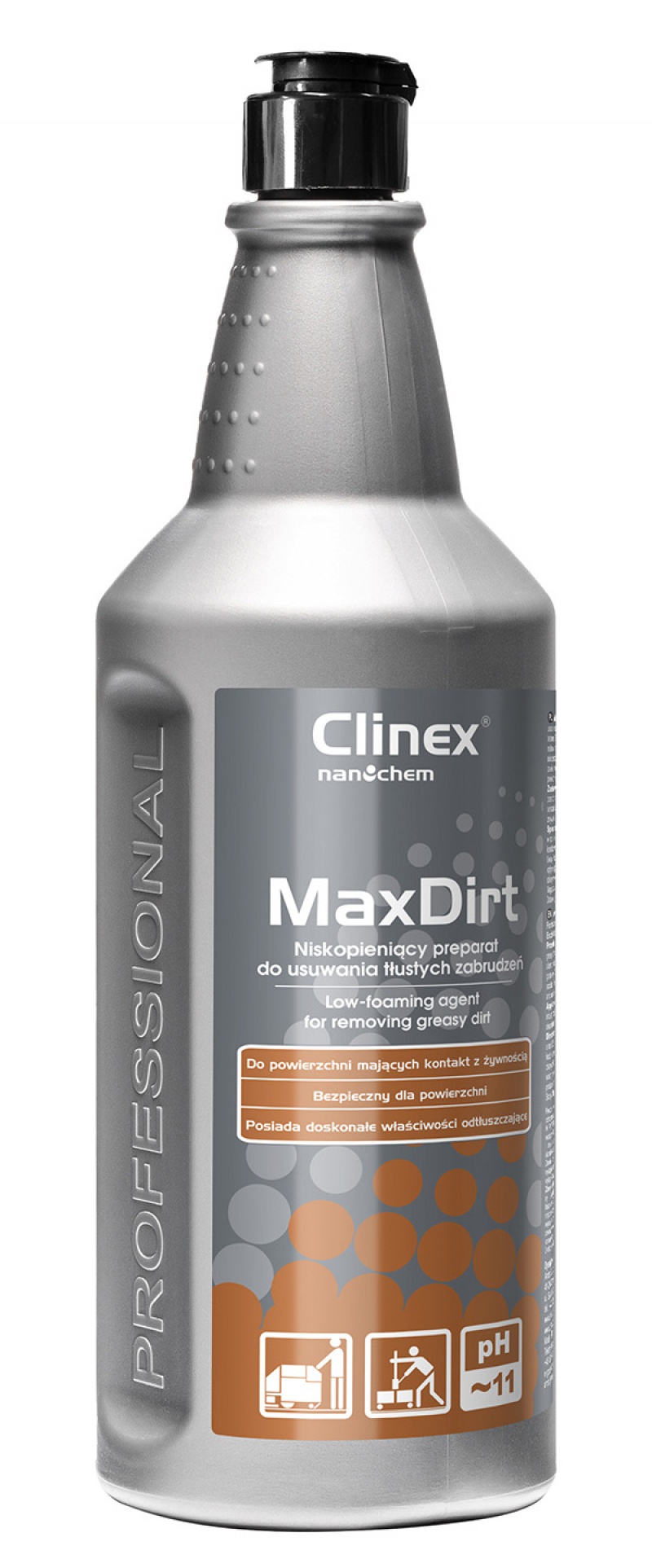 Preparat CLINEX 4 Max Dirt 1L, do usuwania tłustych zabrudzeń
