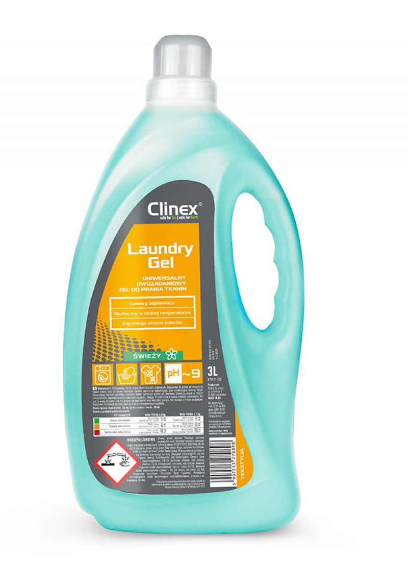 Profesjonalny żel do prania CLINEX LAUNDRY GEL, FRESH, 3l