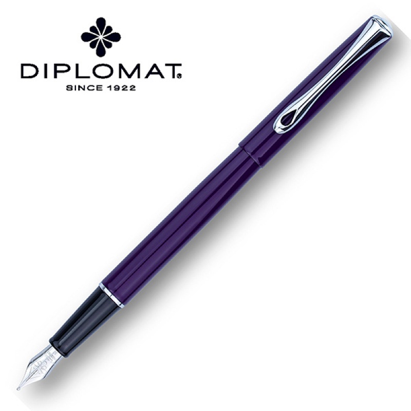 Pióro wieczne DIPLOMAT Traveller, F, fioletowe - zdjęcie (3