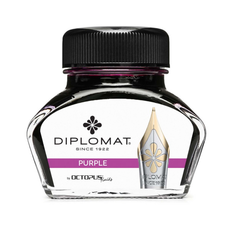 Atrament do piór wiecznych DIPLOMAT, w kałamarzu, 30 ml, fioletowy - zdjęcie (2