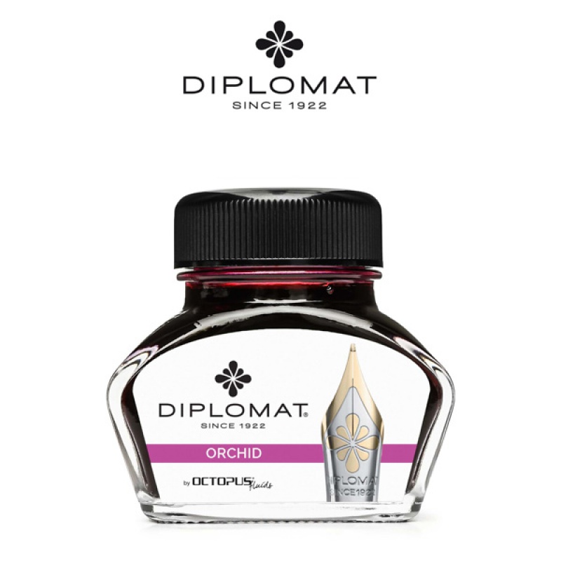 Atrament do piór wiecznych DIPLOMAT, w kałamarzu, 30 ml, orchid pink - zdjęcie (4