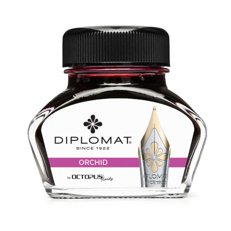Atrament do piór wiecznych DIPLOMAT, w kałamarzu, 30 ml, orchid pink - zdjęcie (2