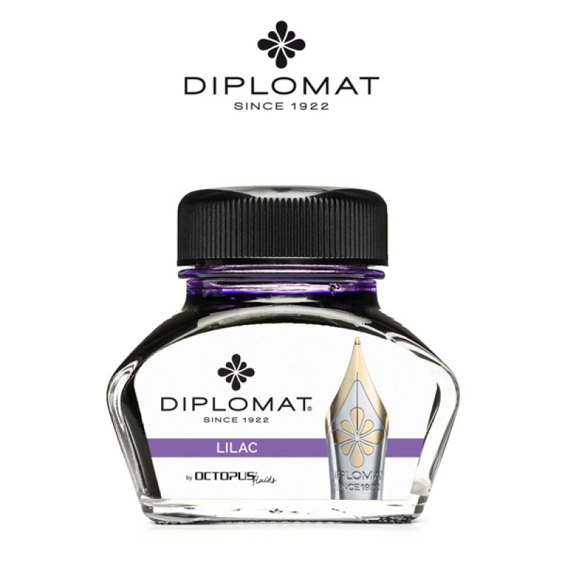 Atrament do piór wiecznych DIPLOMAT, w kałamarzu, 30 ml, liliowy