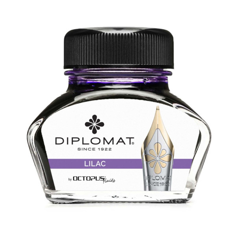 Atrament do piór wiecznych DIPLOMAT, w kałamarzu, 30 ml, liliowy - zdjęcie (2