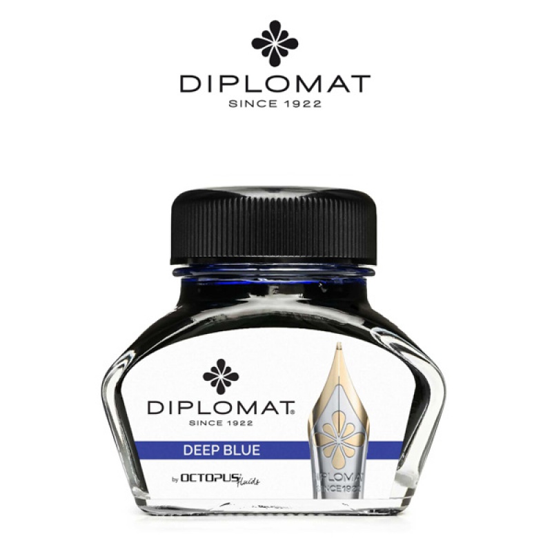 Atrament do piór wiecznych DIPLOMAT, w kałamarzu, 30 ml, ultramarine blue - zdjęcie (4