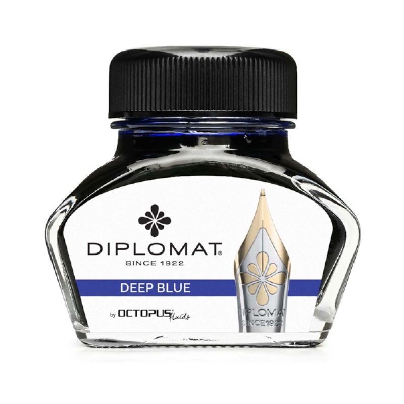 Atrament do piór wiecznych DIPLOMAT, w kałamarzu, 30 ml, ultramarine blue - zdjęcie (2
