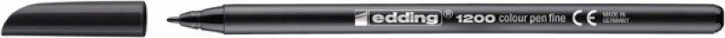 Pisak z cienką końcówką e-1200 EDDING, 1mm, czarny