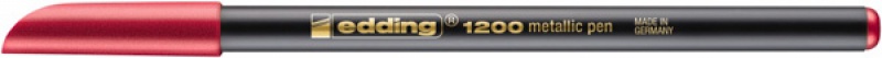 Pisak z cienką końcówką e-1200 EDDING, 1-3mm, metaliczny czerwony