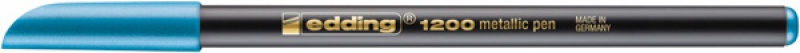 Pisak z cienką końcówką e-1200 EDDING, 1-3mm, metaliczny niebieski