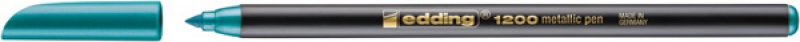 Pisak z cienką końcówką e-1200 EDDING, 1-3mm, metaliczny zielony