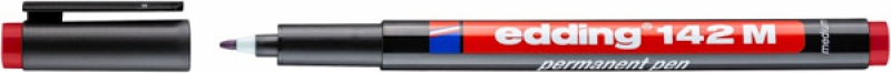 Foliopis e-142 M EDDING, 1mm, czerwony - zdjęcie (2
