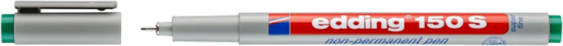Foliopis zmywalny e-150 S EDDING, 0,3 mm, zielony - zdjęcie (2