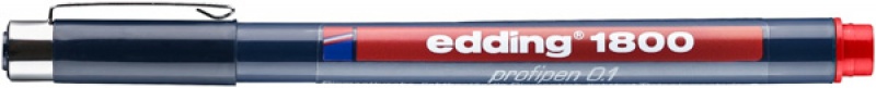 Profipen e-1800 EDDING, 0,25 mm, czerwony