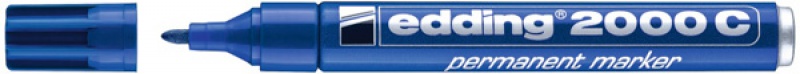 Marker permanentny e-2000c EDDING, 1,5-3mm, niebieski