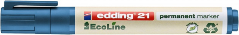 Marker permanentny e-21 EDDING ecoline, 1,5-3mm, niebieski