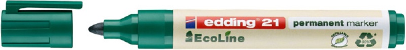 Marker permanentny e-21 EDDING ecoLine, 1,5-3 mm, zielony