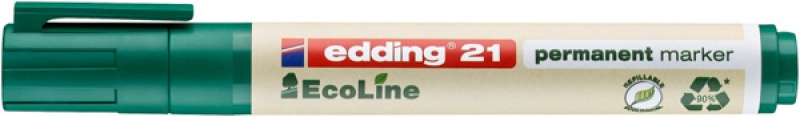 Marker permanentny e-21 EDDING ecoLine, 1,5-3 mm, zielony