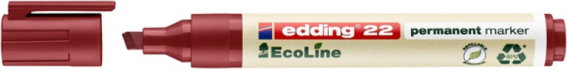 Marker permanentny e-22 EDDING ecoLine, 1-5 mm, czerwony