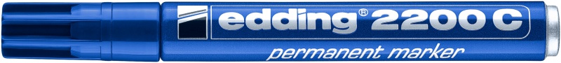 Marker permanentny e-2200 C EDDING, 1-5 mm, niebieski - zdjęcie (2