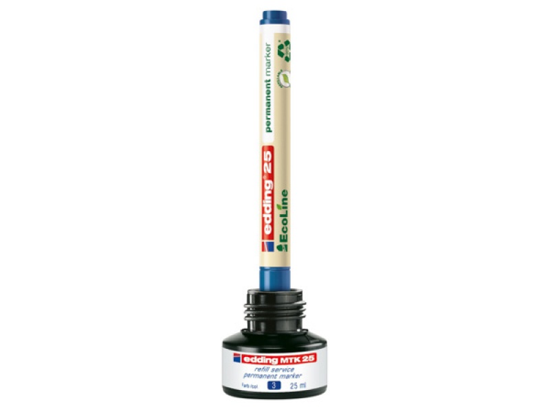 Marker permanentny e-25 EDDING ecoline, 1mm, czarny