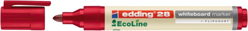 Marker do tablic e-28 EDDING EcoLine, 1,5-3 mm, czerwony - zdjęcie (2