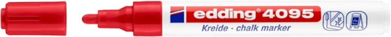 Marker kredowy e-4095 EDDING, 2-3mm, czerwony - zdjęcie (2