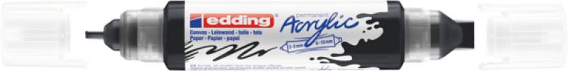 Marker akrylowy 3D e-5400 EDDING, podwójny, 2-3 mm, 5-10 mm, matowy czarny