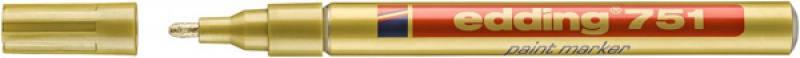 Marker olejowy e-751 EDDING, 1-2mm, złoty