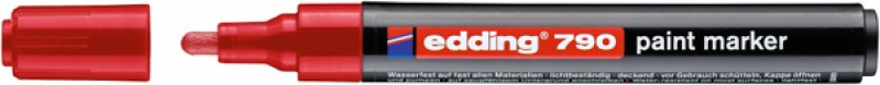 Marker olejowy e-790 EDDING, 2-3 mm, czerwony