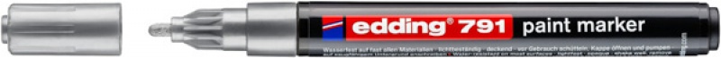 Marker olejowy e-791 EDDING, 1-2mm, srebrny