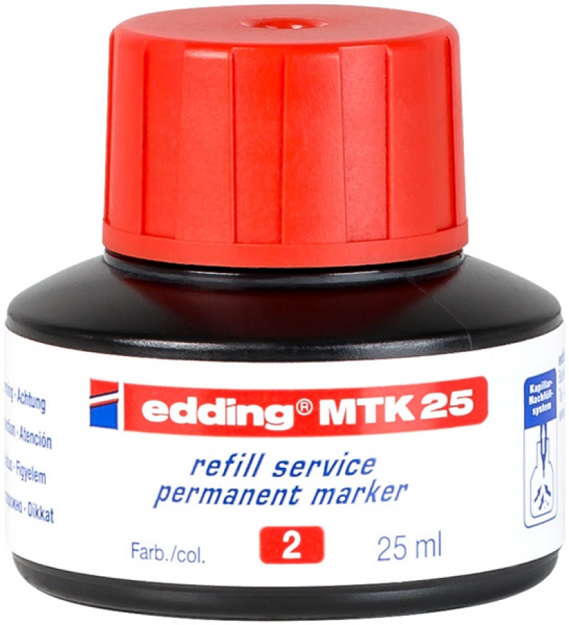 Tusz do uzupełniania markerów permanentnych e-MTK 25 EDDING, czerwony - zdjęcie (2