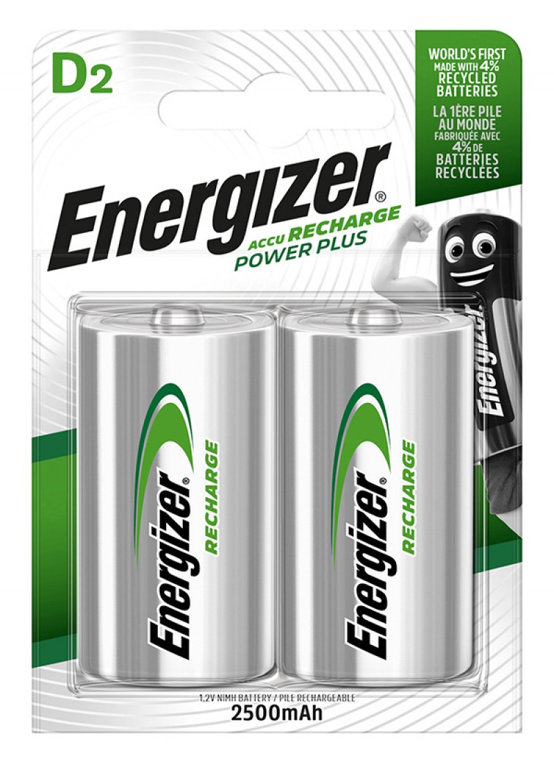 Akumulator ENERGIZER Power Plus, D, HR20, 1,2V, 2500mAh, 2szt.