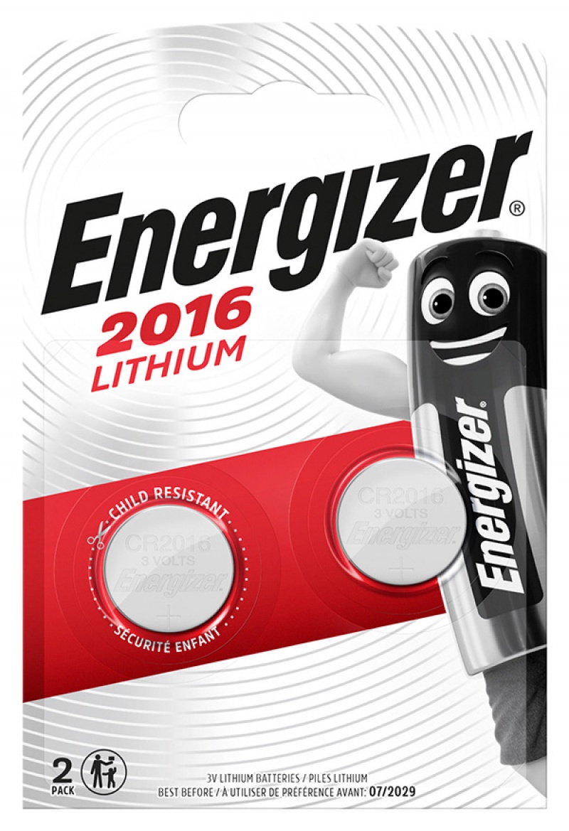 Bateria specjalistyczna ENERGIZER, CR2016,3V, 2szt.