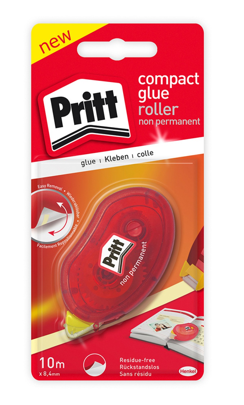 Klej w taśmie PRITT NON-PERMANENT, 8,4mm x 10m, blister - zdjęcie (2