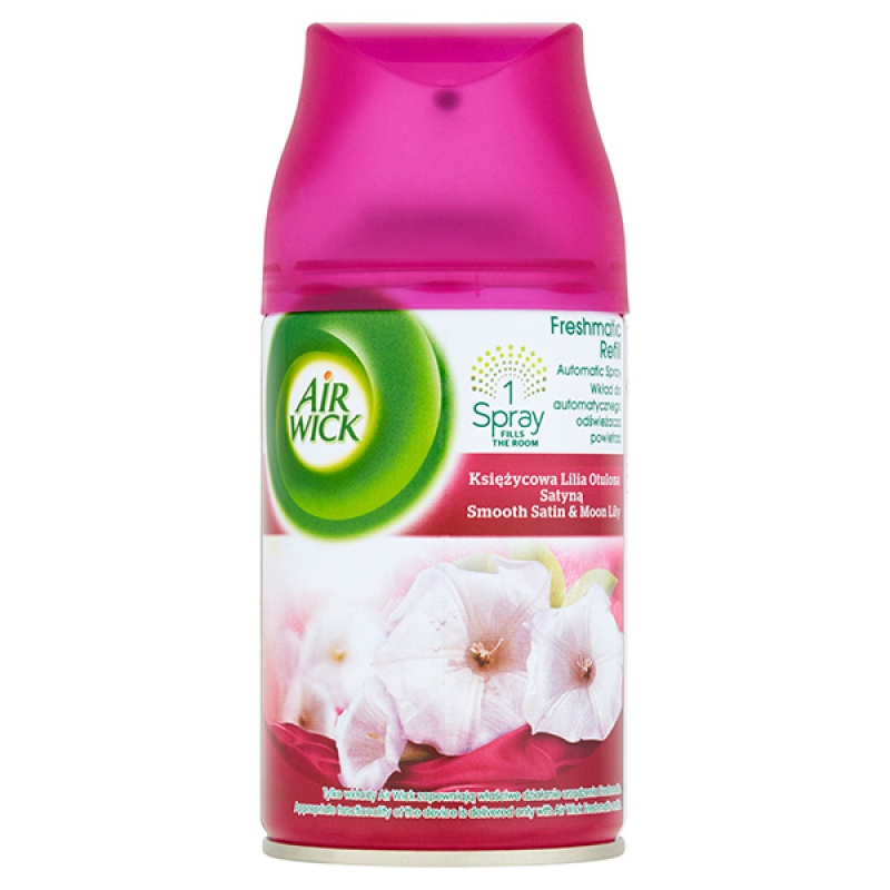 Wkład do automatycznego odświeżacza powietrza AIR WICK FRESHMATIC Księżycowa Lilia Otulona Satyną, wkład, 250ml