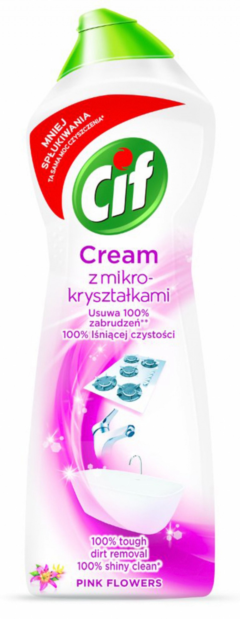 Mleczko do czyszczenia CIF Pink, 780g