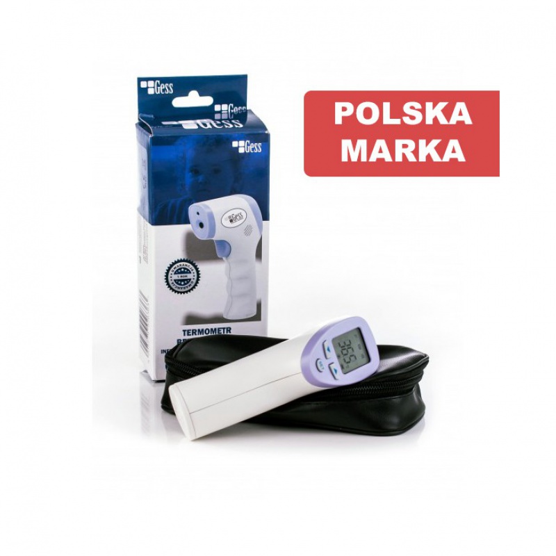 Termometr bezdotykowy GESS BK8005, na podczerwień, 60x60x180mm, biały - zdjęcie (6
