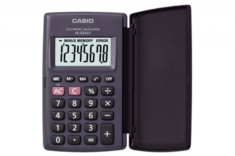 Kalkulator kieszonkowy CASIO HL-820LV-B BK, 8-cyfrowy, 127x104mm, czarny, box