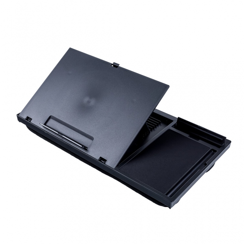 Podstawa pod laptopa z podkładką pod mysz Q-CONNECT, 51,8 x 28,1 x 5,9 cm, czarna - zdjęcie (2
