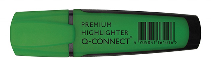 Zakreślacz fluor. Q-CONNECT Premium, 2-5mm (linia), gumowana rękojeść, ciemnozielony - zdjęcie (2