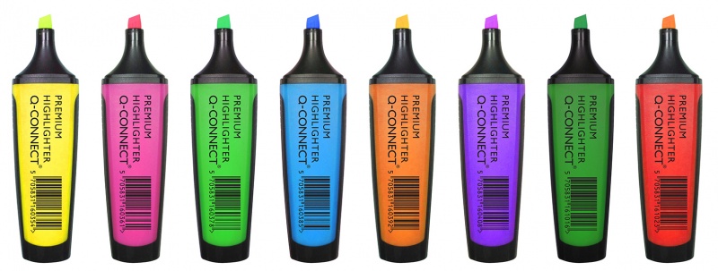 Zakreślacz fluor. Q-CONNECT Premium, 2-5mm (linia), gumowana rękojeść, ciemnozielony