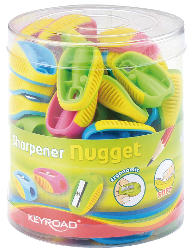 Temperówka KEYROAD Nugget, plastikowa, pojedyncza, tuba, mix kolorów - zdjęcie (3