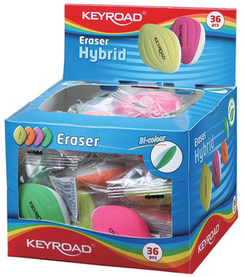 Gumka uniwersalna KEYROAD Hybrid, pakowane na displayu, mix kolorów - zdjęcie (2