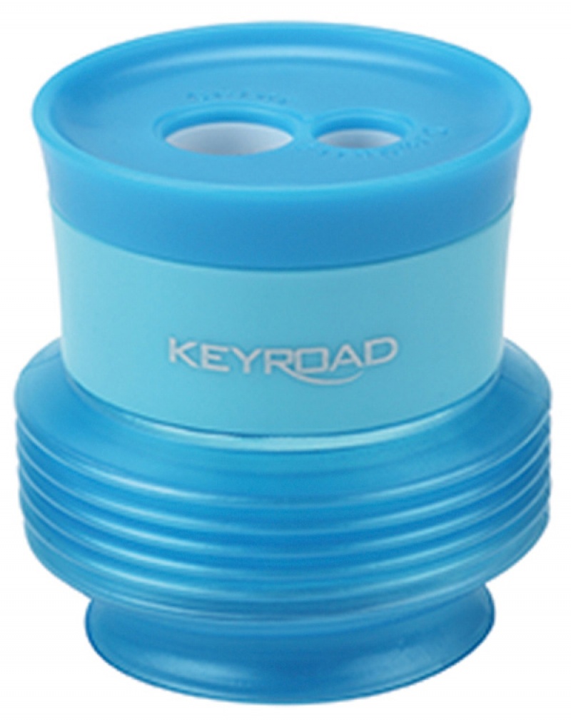 Temperówka KEYROAD Stretchy, plastikowa, podwójna, z pojemnikiem, pakowane na displayu, mix kolrów - zdjęcie (5
