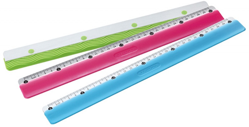 Linijka KEYROAD Color Bar, 30cm, pakowane na displayu, mix kolorów
